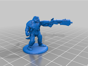 Vesk artilheiro espingarda 3d print model - Mito3D