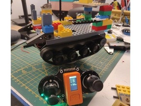 chenille corps lego couverture gaine robot arduino carterpillar esp32 manette m5stack m5stickc rc voiture réservoir 3d print model - Mito3D
