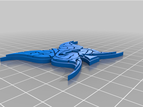 butterfly-spade keychain butterfly key poker toy wings 3d print model - Mito3D
