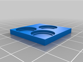 30mm square movement tray - 3 13mm bases 3d print model - Mito3D