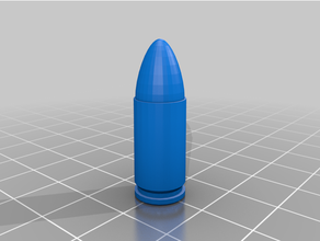 9mm Luger Eğitim kartuş ateşli silah 3d print model - Mito3D