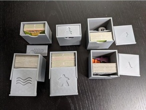 carcassonne boxes box expansion organizer 3d print model - Mito3D