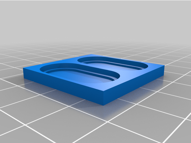 30mm square movement tray - 2 24mm pill bases 3D print model - Mito3D