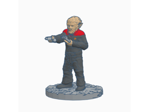 tellarite bridge officer 28mm 28mmscale miniature science fiction scifi startrek star trek 3d print model - Mito3D