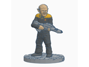 Tellarit Sicherheit Offizier 28mm 28mmscale heroisch Rahmen Miniatur Wissenschaft Fiktion scifi Platz Star Trek Wanderung 3d print model - Mito3D