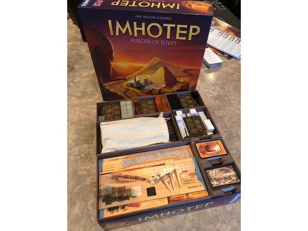 imhotep upgraded components - big box boardgame boardgames accessories inserts organizer board game 3D print model - Mito3D