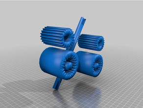 2 internal gear shaft key 3d print model - Mito3D