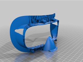 hp reverb g2 face gasket wide glasses 3d print model - Mito3D