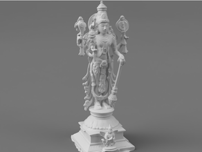 vishnu conservatore garuda aquila chola bronzo stile divine Dio indù induismo India indiano 3d print model - Mito3D