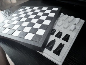 Schach einstellen Tafel Stücke Box Brettspiel Stück 3d print model - Mito3D