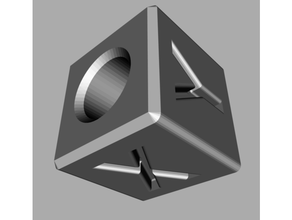 xyz Würfel Loch 3d print model - Mito3D