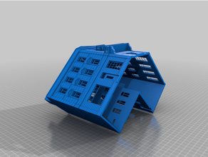 cityhouse - stadthaus city house mastab h0 modellbau modelleisenbahn modelling scale model 3d print model - Mito3D