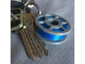 reinforced spool keychain 3d print model - Mito3D