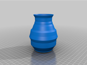 fat vase flower supportless 3d print model - Mito3D