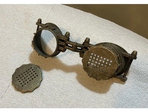 steampunk goggles cosplay industrial 3d print model - Mito3D