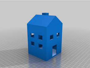 simple house tealight 3d print model - Mito3D