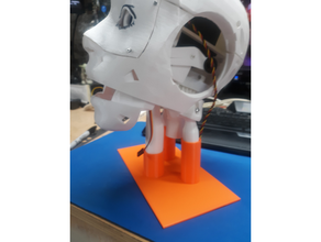 Inmoov cabeça ficar pé exibição modificações crânio 3d print model - Mito3D