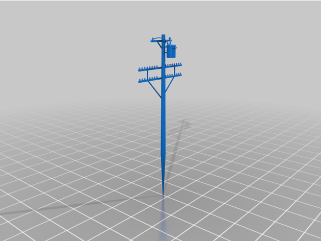 southern pacific signal power poles 3D print model - Mito3D