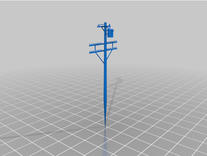 southern pacific signal power poles 3d print model - Mito3D