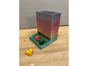 Kuba libre Würfel Turm Münze mittlere Greenwich Spiele modular Kriegsspiel 3d print model - Mito3D