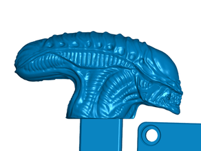 alieno xenomorfo cassetta postale bandiera montare binario indicatore alieni 3d print model - Mito3D