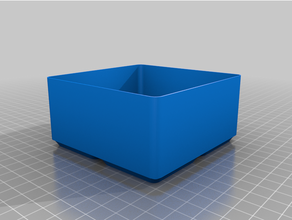 modular boxes grid holder - rounded edges assortment box small parts storage container 3d print model - Mito3D