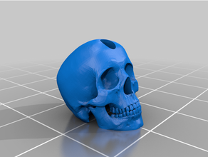crânio brincos humano joalheria 3d print model - Mito3D