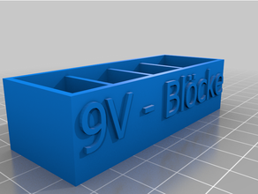 9v block caso funda Akkucase caja batería 3d print model - Mito3D