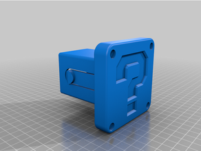 question block hitch cover 3d print model - Mito3D