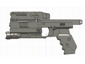 cyberpunk 2077 hjke 11 yukimura inteligente pistola apuntalar 3d print model - Mito3D