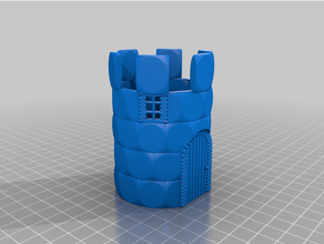 dados copo lápis torre 2 3d print model - Mito3D