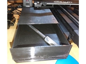 left-side cr-6 se extra drawer - flat stronger 3d print model - Mito3D