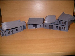 15mm scale buildings split wargaming 3d print model - Mito3D