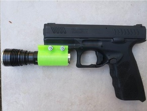 Pistole Picatinny Taschenlampe montieren Gewehr Waffen Licht Schiene 3d print model - Mito3D