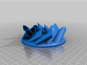 chaos blossom fan blade 3d print model - Mito3D