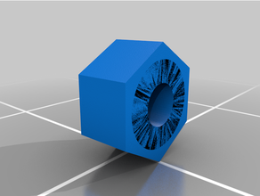 Kyosho mini échelle automatique gland hexadécimal roue écrou 3d print model - Mito3D