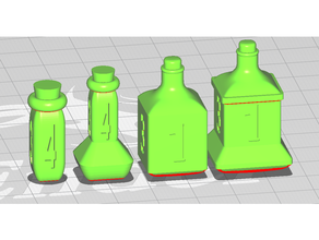 guarigione pozioni remixare d4 dado dnd mini puntello giochi boccette 3d print model - Mito3D