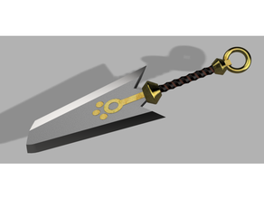 meowscular chef sword - monster hunter blade cat meow weapon 3d print model - Mito3D