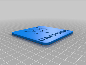 kafein bardak altlığı molekül kimya Kahve İçmek Bilim 3d print model - Mito3D