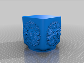 vert homme planteur vase mode fleur plante pot spirale 3d print model - Mito3D
