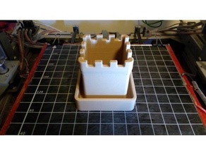 tower planter - square planters 3d print model - Mito3D