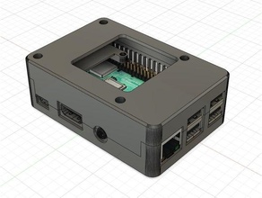 Himbeere pi 3 Modell b+ Gehäuse Ventilator Unterstützung 3d print model - Mito3D
