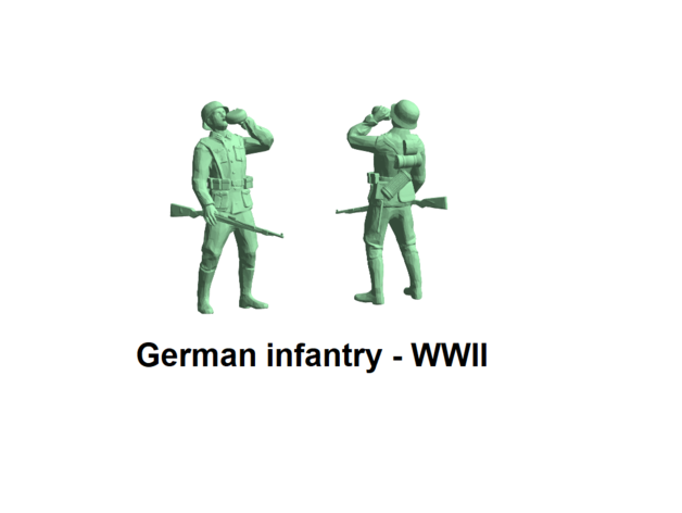 german infantry - wwii soldiers ww2 3D print model - Mito3D