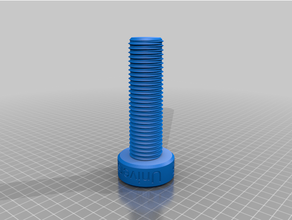 universal bolt double threaded screw left handed threads 3d print model - Mito3D