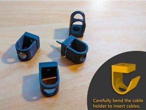 cable holder clip guide management 3d print model - Mito3D