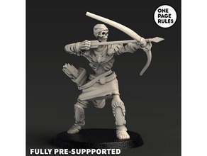 esqueleto arqueiros 1 modelo tampo mesa Morto vivo jogos guerra 3d print model - Mito3D