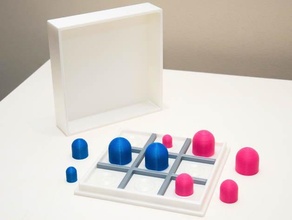 tic tac verschlingen Brettspiel Brettspiele Tafel Spiel fusion360 Verschmelzung 360 3d print model - Mito3D