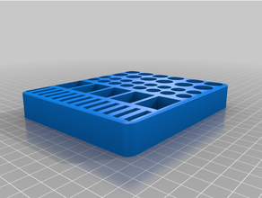 battery tray 9v holder aaa aa organizer storage 3d print model - Mito3D