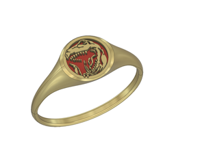 red ranger signet ring 25mm jewelry pinky power 3d print model - Mito3D