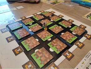 minecraft builders & biomes board boardgame 3d print model - Mito3D